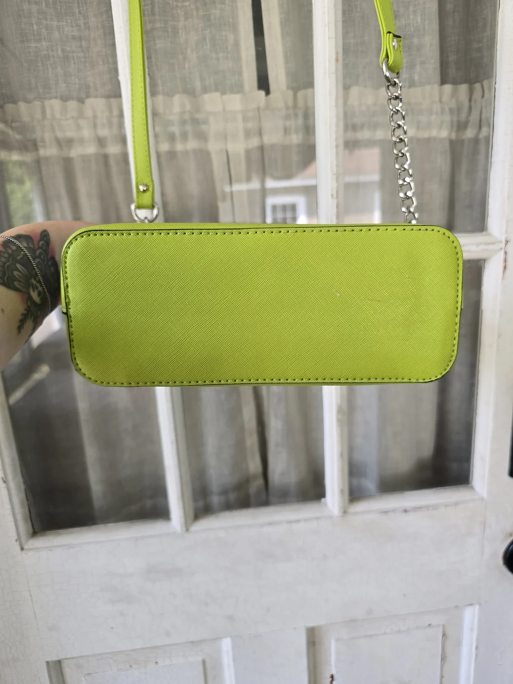 Steve Madden Neon Lime Crossbody with Chain Detail